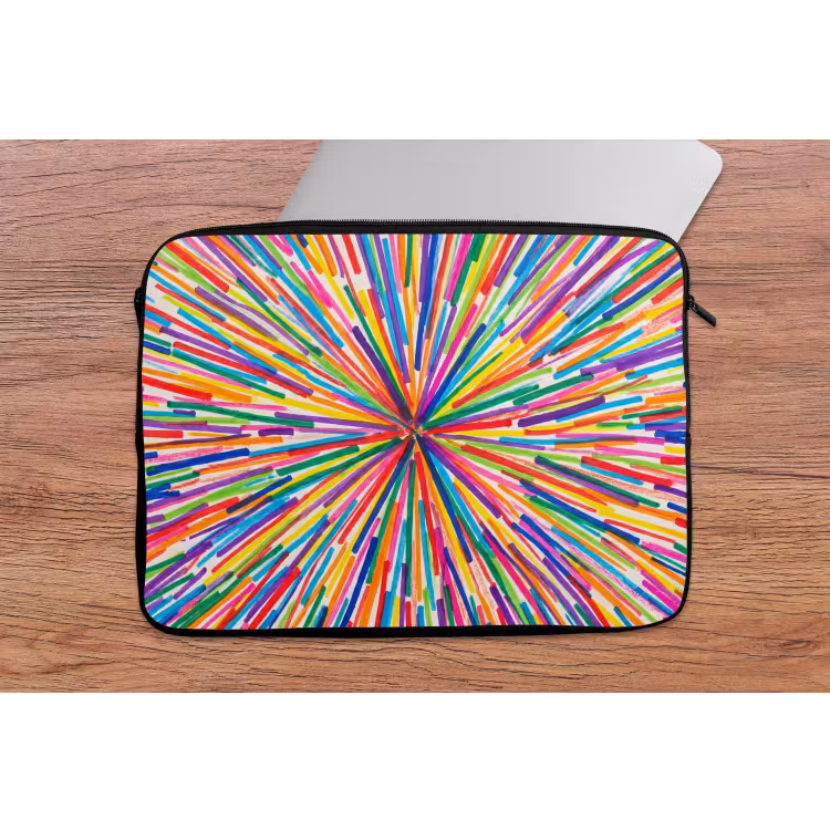 Laptophoes Lijnen - Kleurrijk - Abstract — 2