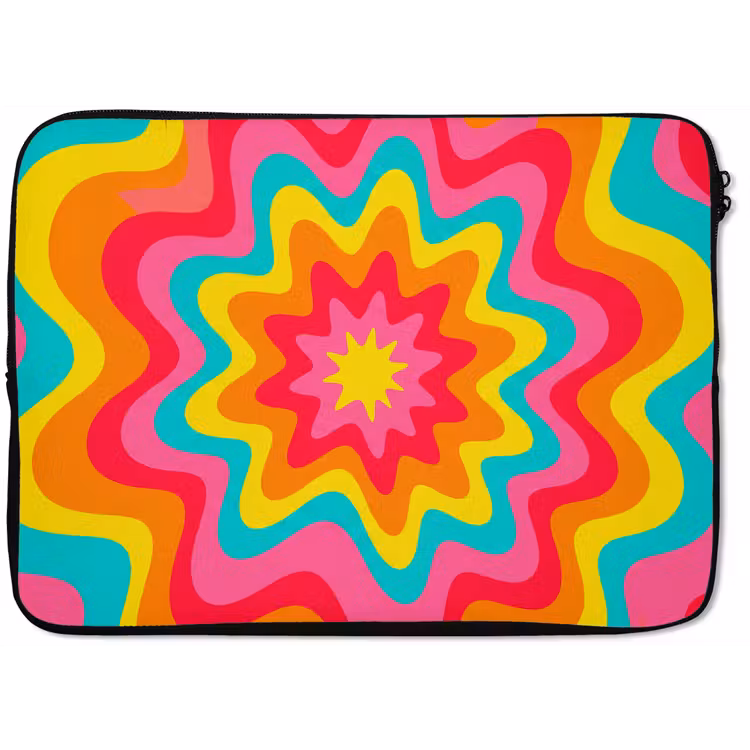 Laptophoes Patroon - Golvend - Kleurrijk — 1