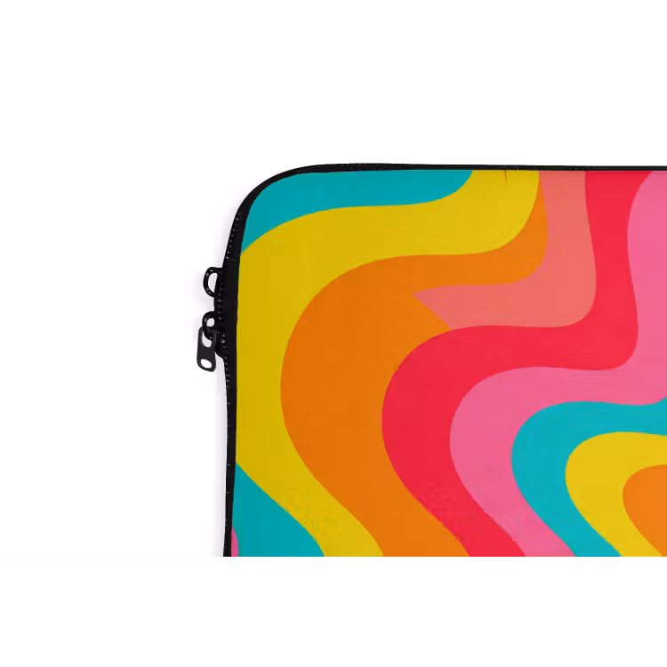 Laptophoes Patroon - Golvend - Kleurrijk — 5