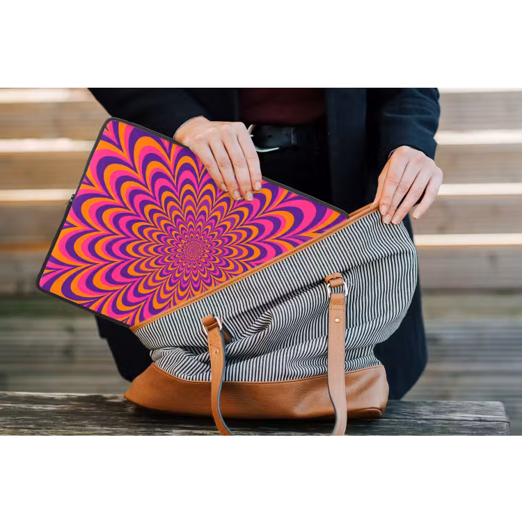 Laptophoes Patroon - Optisch - Kleurrijk — 4