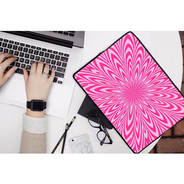 Laptophoes Patroon - Optisch - Roze — 3