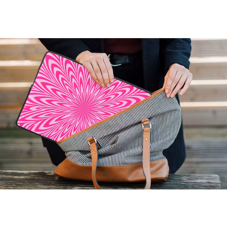 Laptophoes Patroon - Optisch - Roze — 4