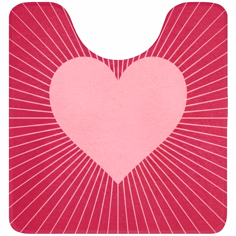 WC Mat - Hart - Stralen - Liefde - Abstract - Roze — 1