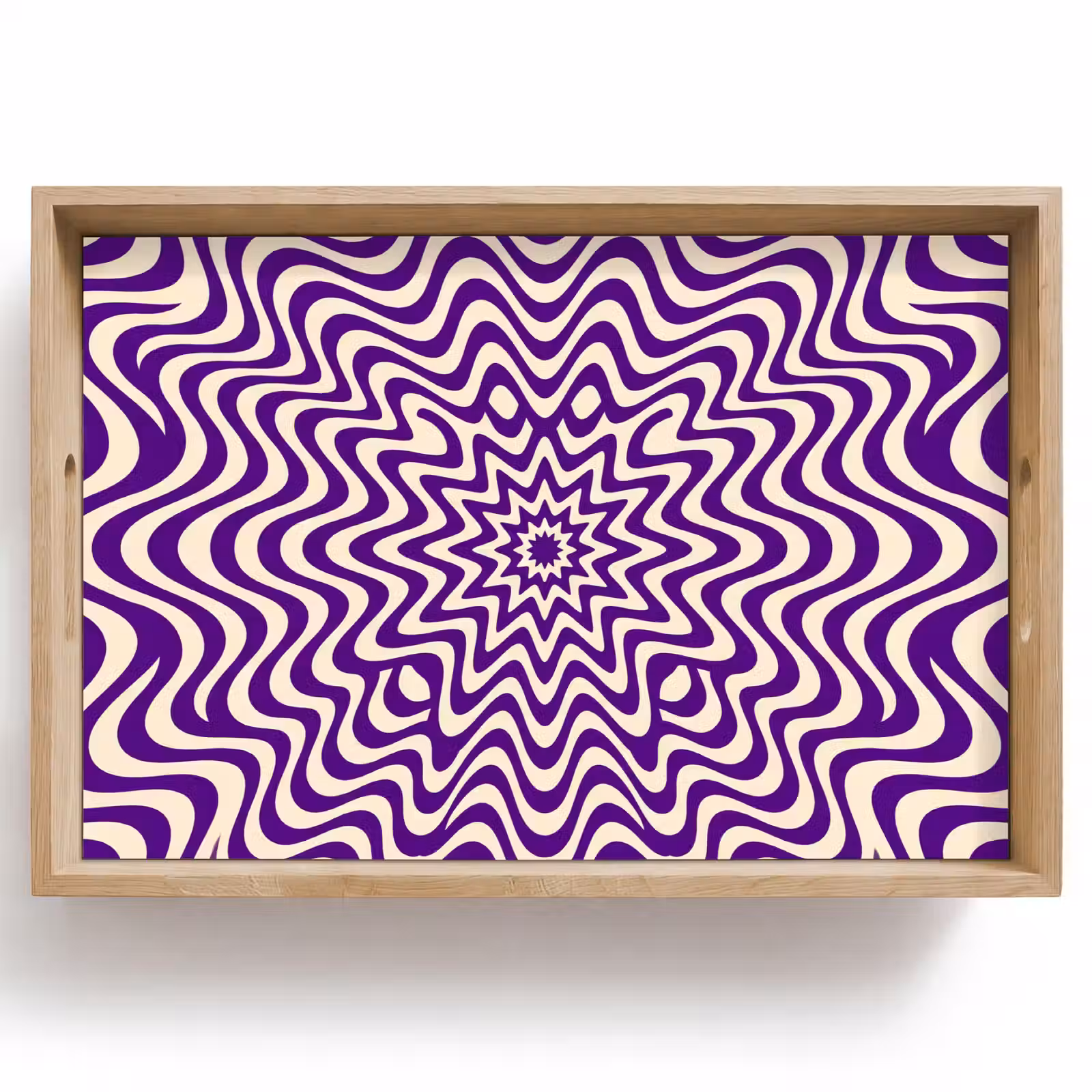 Dienblad - Abstract - Golven - Optisch - Modern - Paars — 1