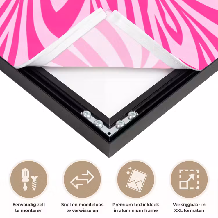 Art frame - Patroon - Optisch - Roze — 4