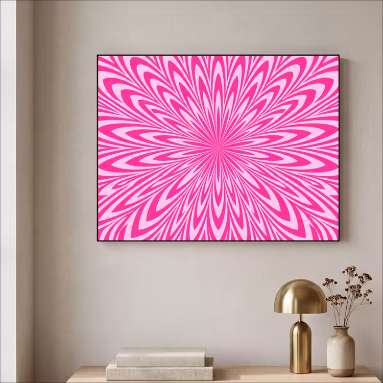 Art frame - Patroon - Optisch - Roze — 5