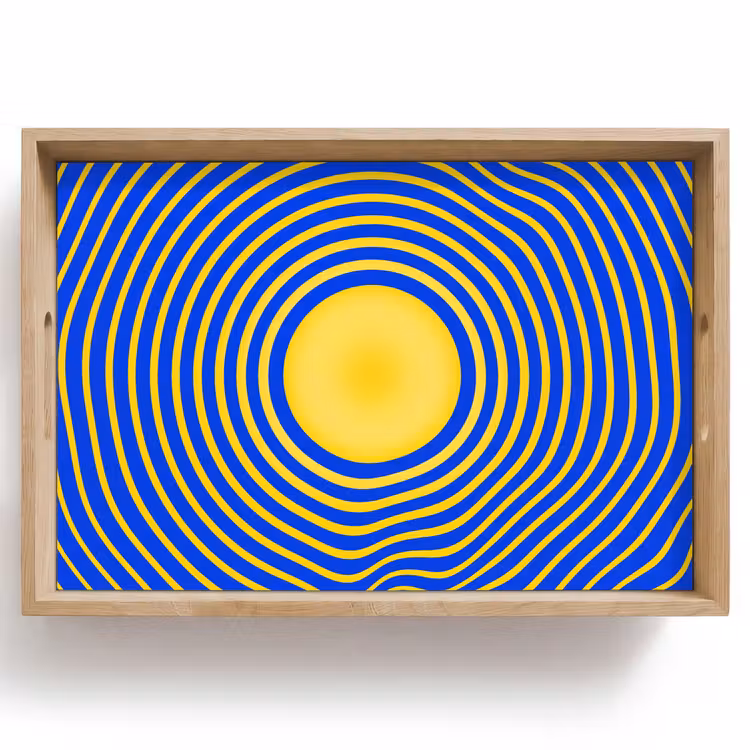 Dienblad - Abstract patroon - Blauw — 1