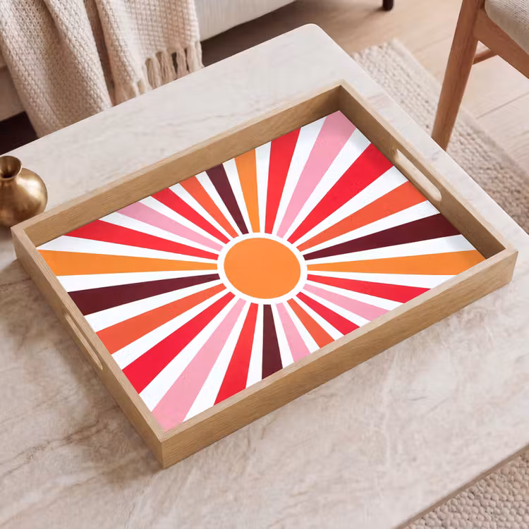 Dienblad - Zon - Stralen - Abstract - Kleurrijk — 2