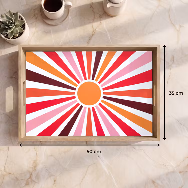 Dienblad - Zon - Stralen - Abstract - Kleurrijk — 9