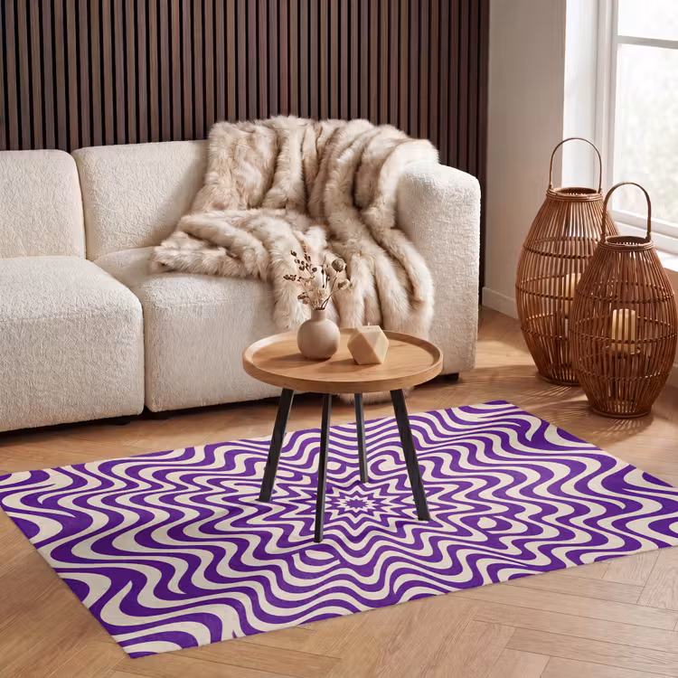 Vloerkleed - Abstract - Golven - Optisch - Modern - Paars — 3