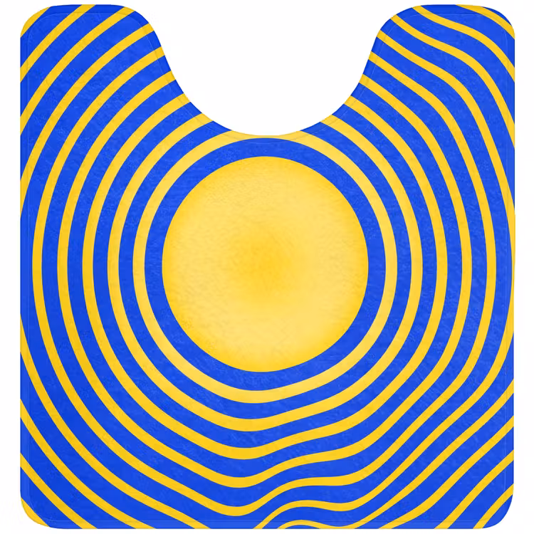 WC Mat - Abstract patroon - Blauw — 1
