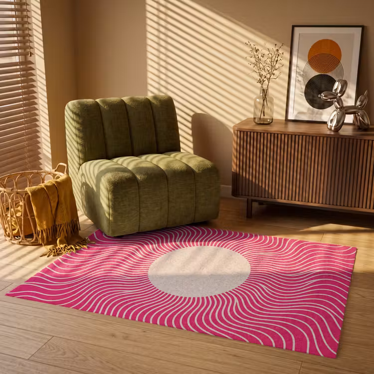 Vloerkleed - Abstract - Patroon - Roze — 2