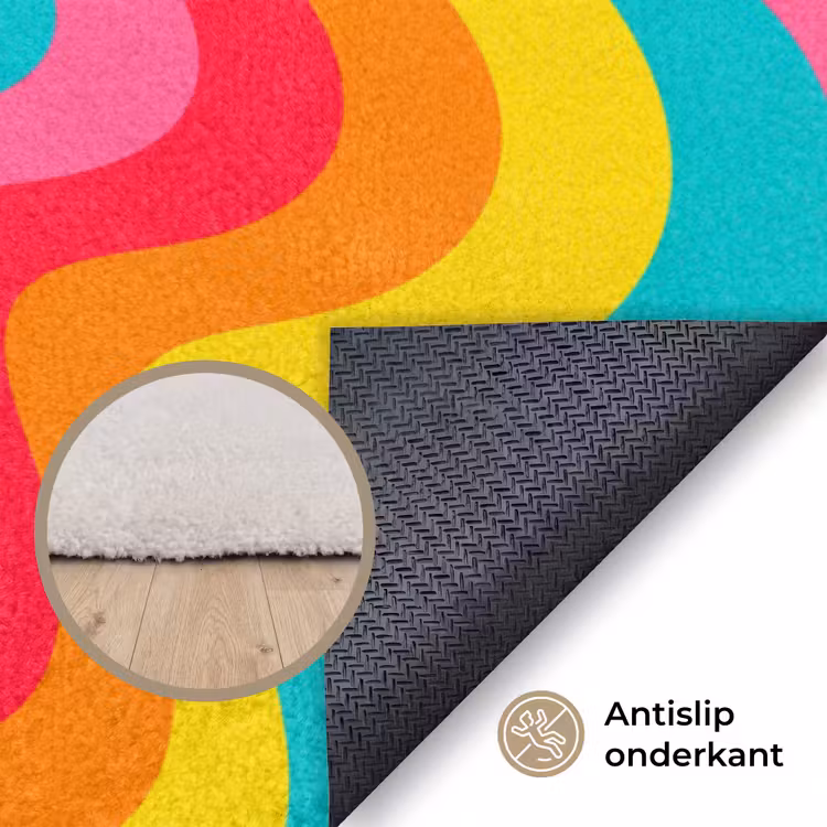 Vloerkleed - Patroon - Golvend - Kleurrijk — 4