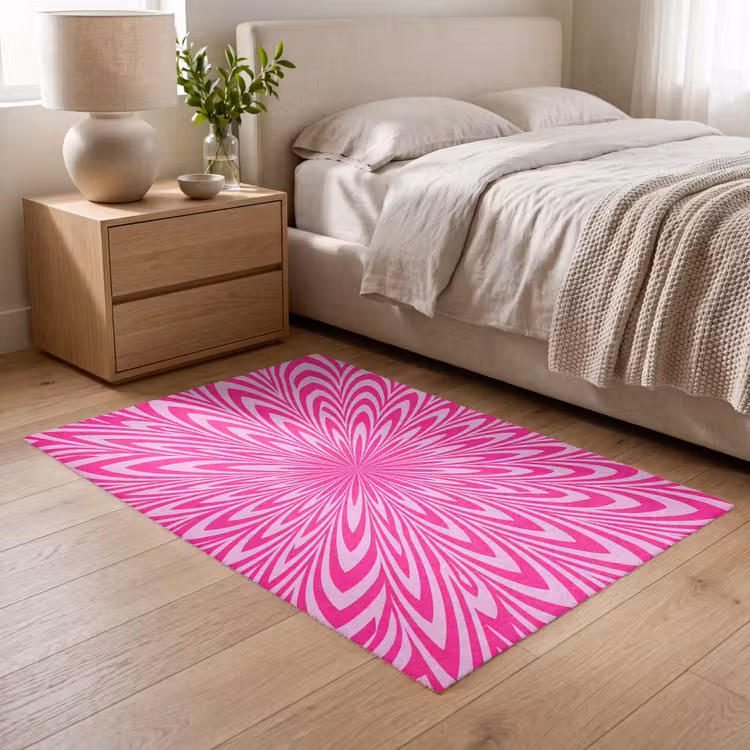 Vloerkleed - Patroon - Optisch - Roze — 5