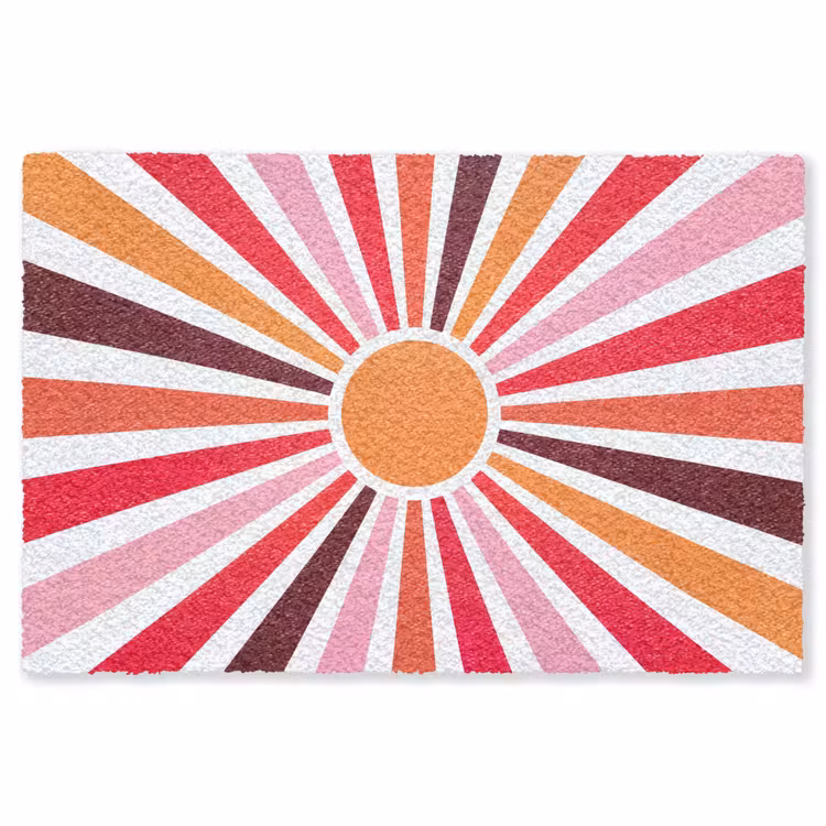 Vloerkleed - Zon - Stralen - Abstract - Kleurrijk — 1