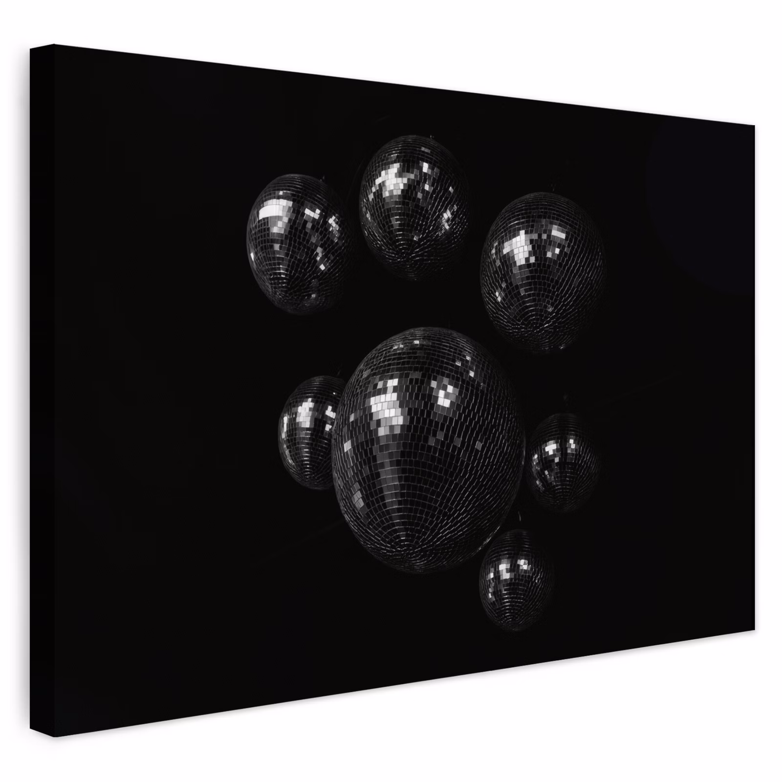 Buiten canvas - Discoballen - Minimalistisch - Zwart — 1