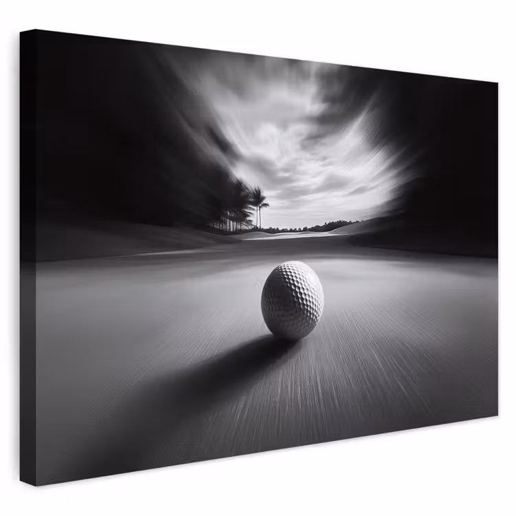 Buiten canvas - Golfbal - Wazig - Zwart — 1