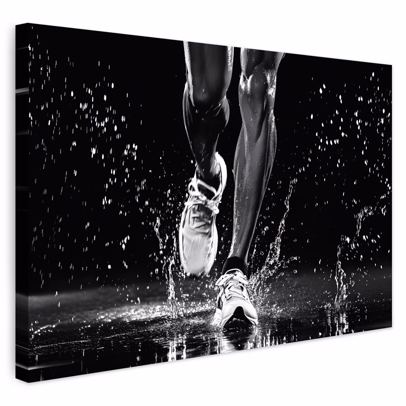 Buiten canvas - Hardloopschoenen - Rennen - Druppels - Zwart — 1