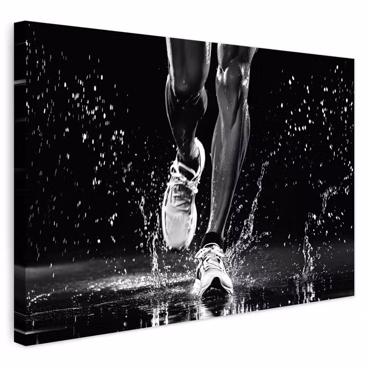 Buiten canvas - Hardloopschoenen - Rennen - Druppels - Zwart — 1