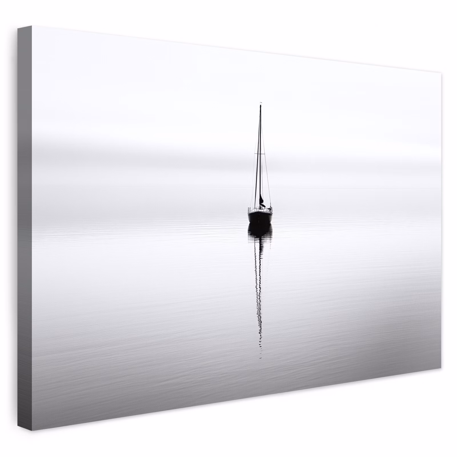Buiten canvas - Zeilboot - Zwart - Water - Silhouet — 1