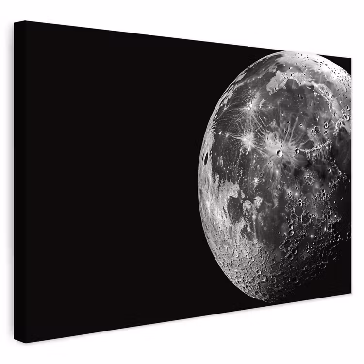 Buiten canvas - Close-up - Maan - Wit - Textuur — 1
