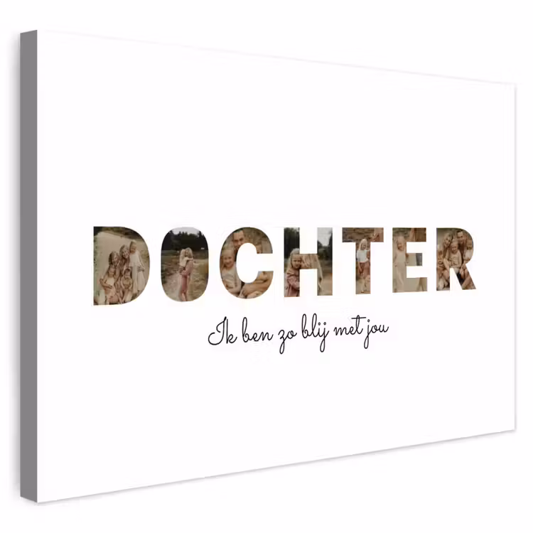 Gepersonaliseerd buiten canvas - Dochter - Lettercollage — 1
