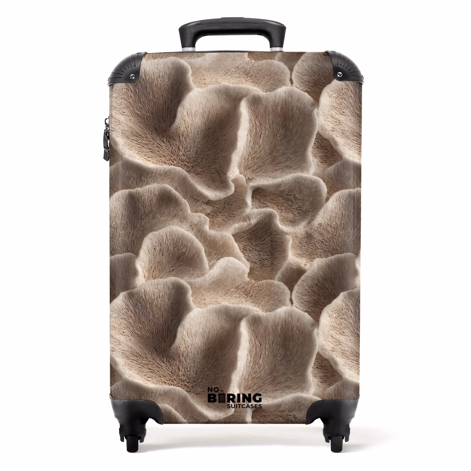 Koffer - Waaiervorm - Beige - Vezel textuur — 1