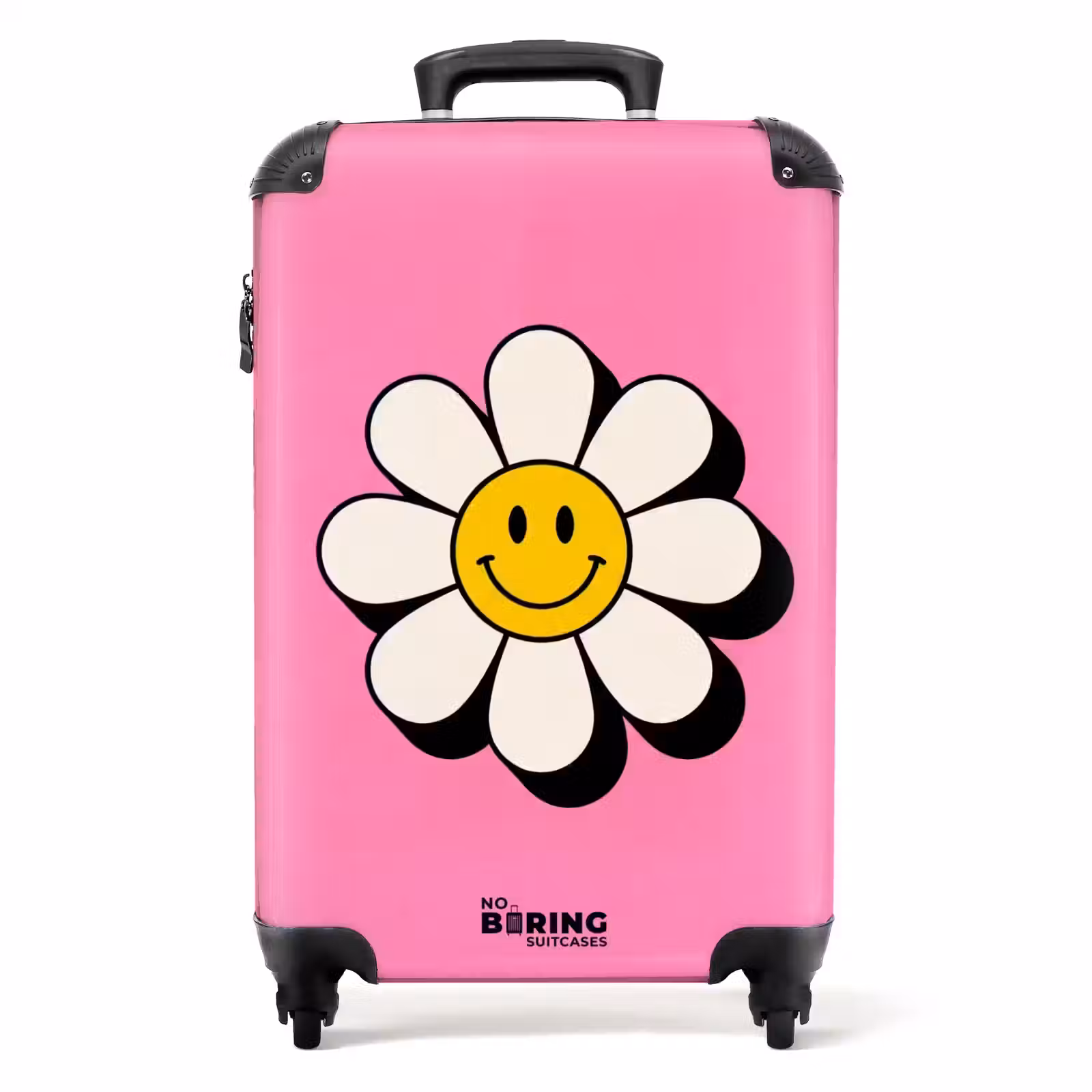 Koffer - Smiley - Bloem - Roze — 1
