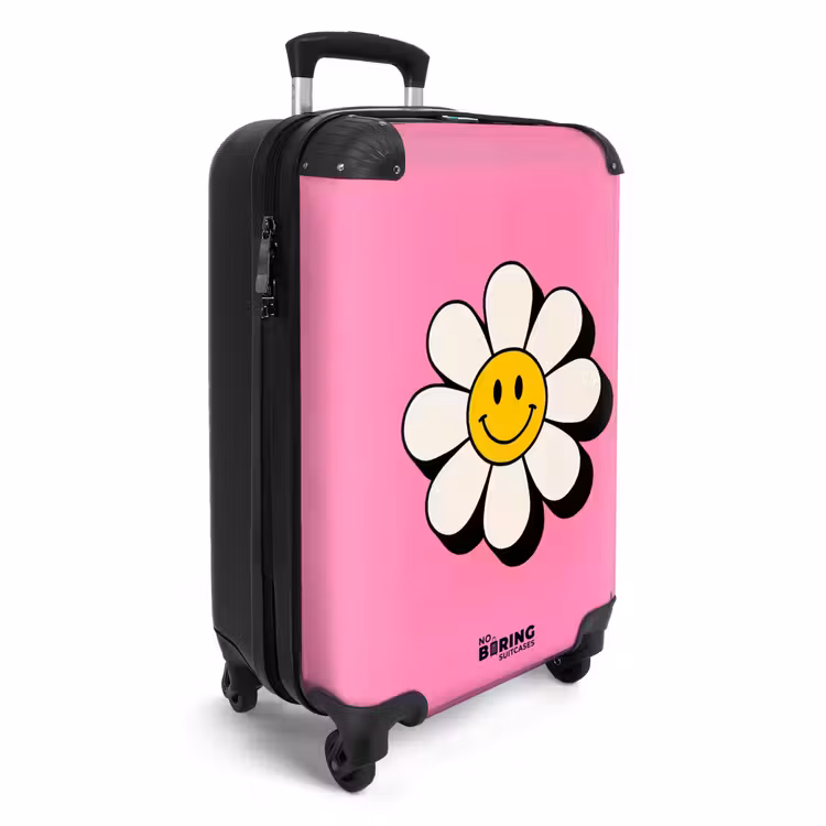 Koffer - Smiley - Bloem - Roze — 2