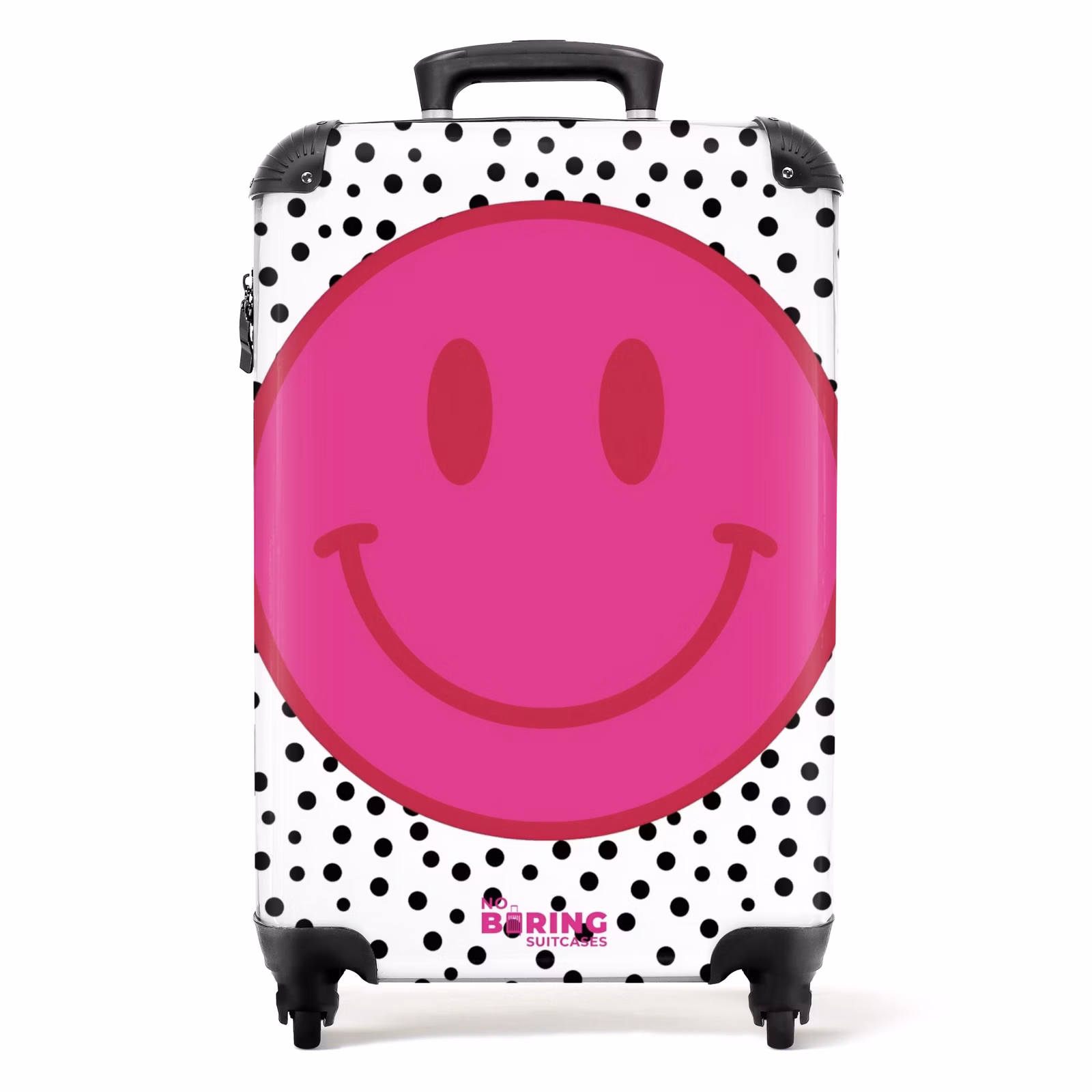 Koffer - Smiley - Roze - Stippen — 1