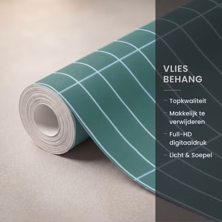 Behang - Patroon - Tegel - Saliegroen — 3