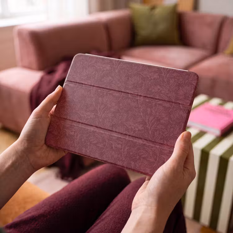 iPad hoes - Bladeren - Patroon - Paars — 4