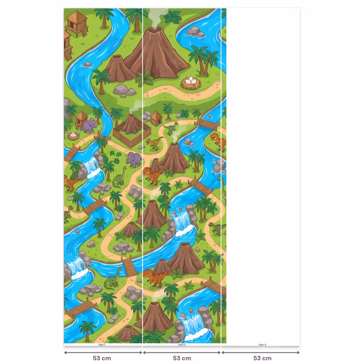 Behang - Dinosaurus - Landschap - Cartoon — 6