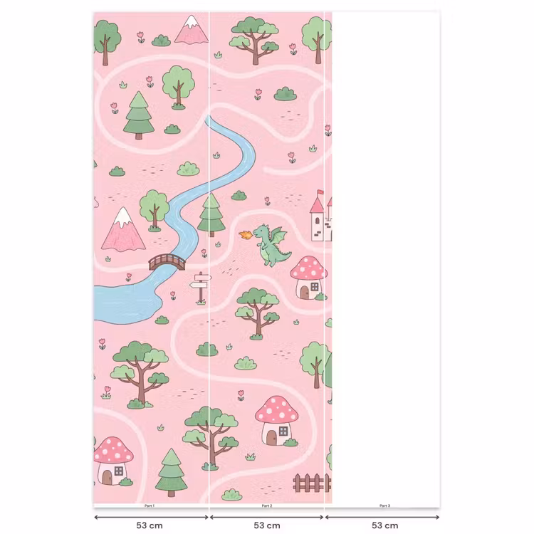 Behang - Eenhoorn - Fantasie - Roze — 6