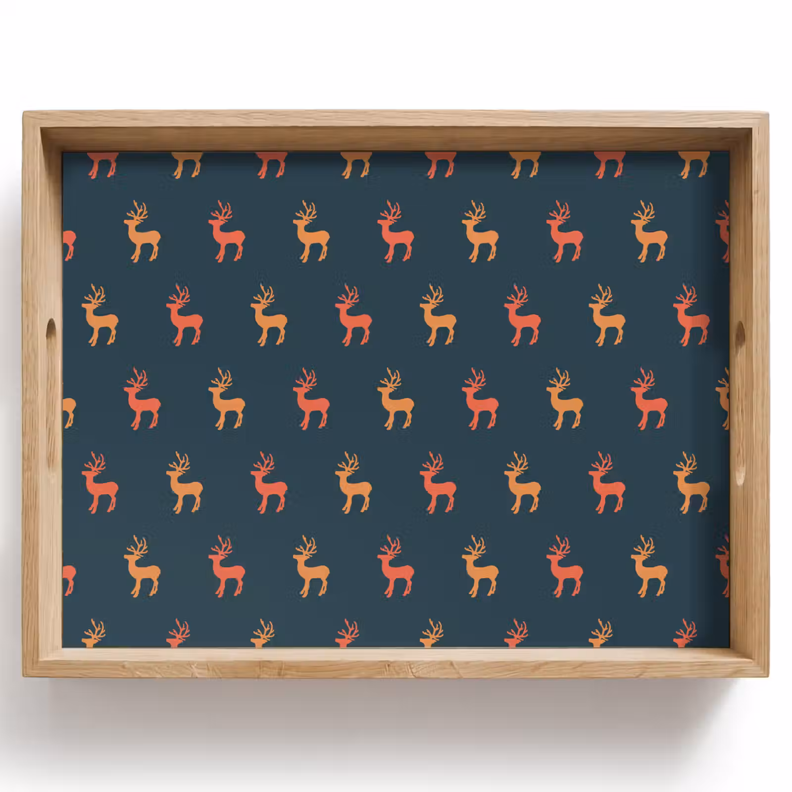 Dienblad - Patroon - Herten - Blauw — 1