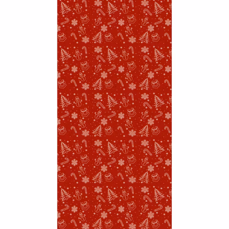 Behang - Illustratie - Kerstsymbolen - Rood — 2