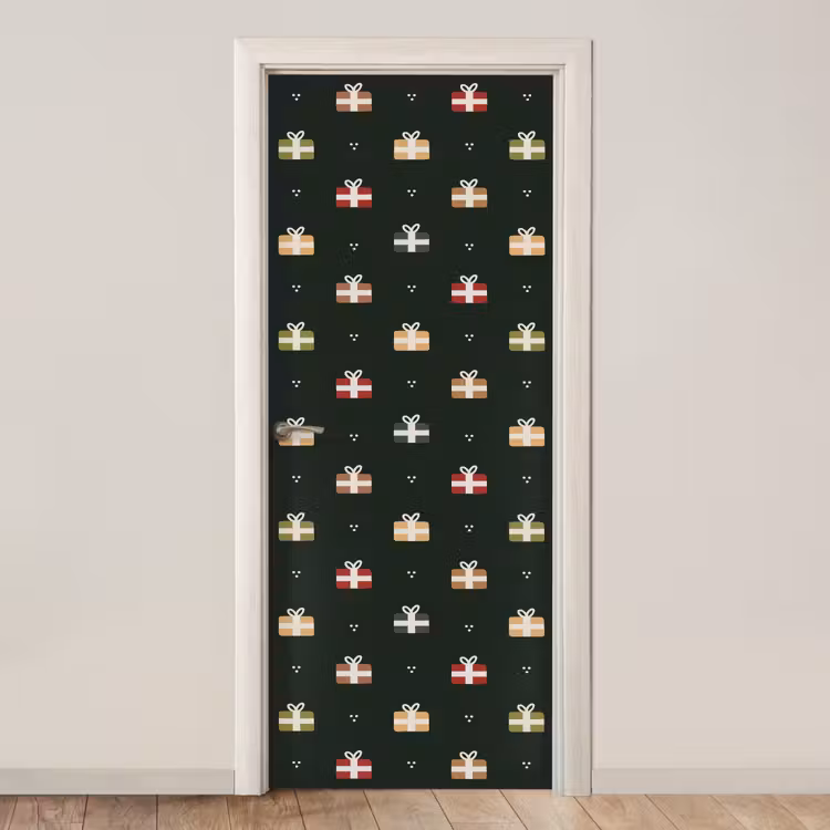 Deursticker - Illustratie - Cadeaus - Groen — 1