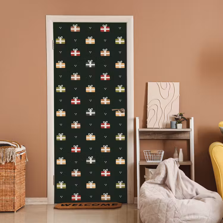 Deursticker - Illustratie - Cadeaus - Groen — 2