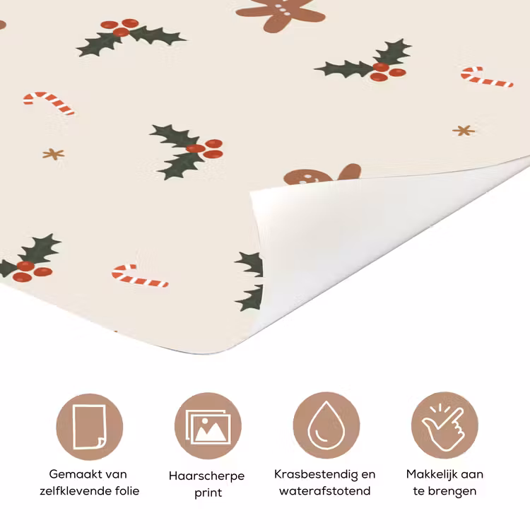Deursticker - Illustratie - Figuren - Beige — 3