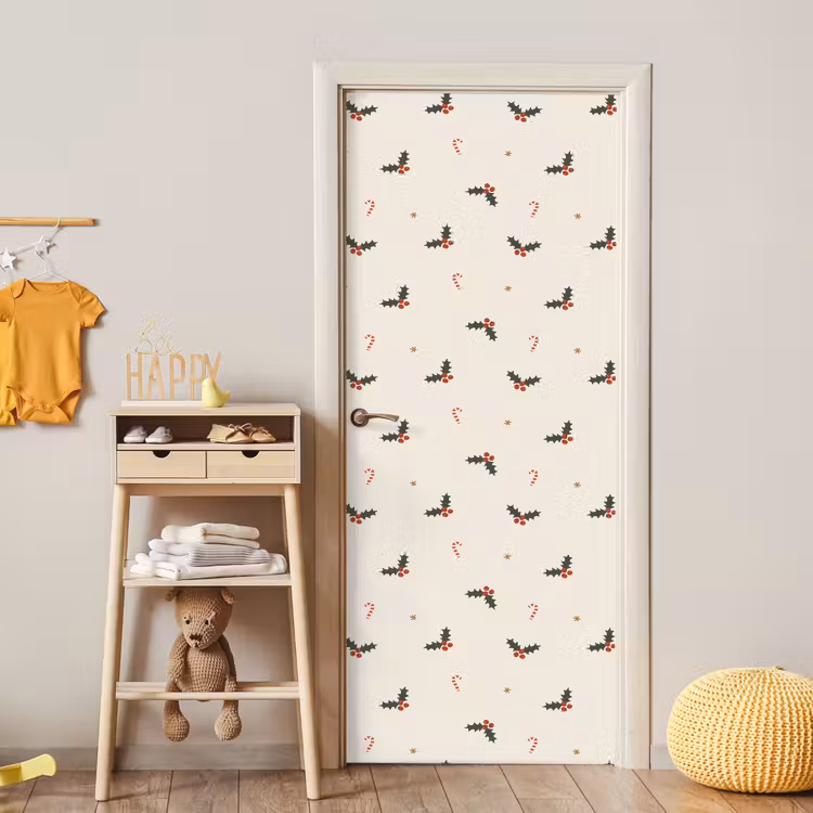 Deursticker - Illustratie - Hulsttakken - Zuurstokken - Beige — 6