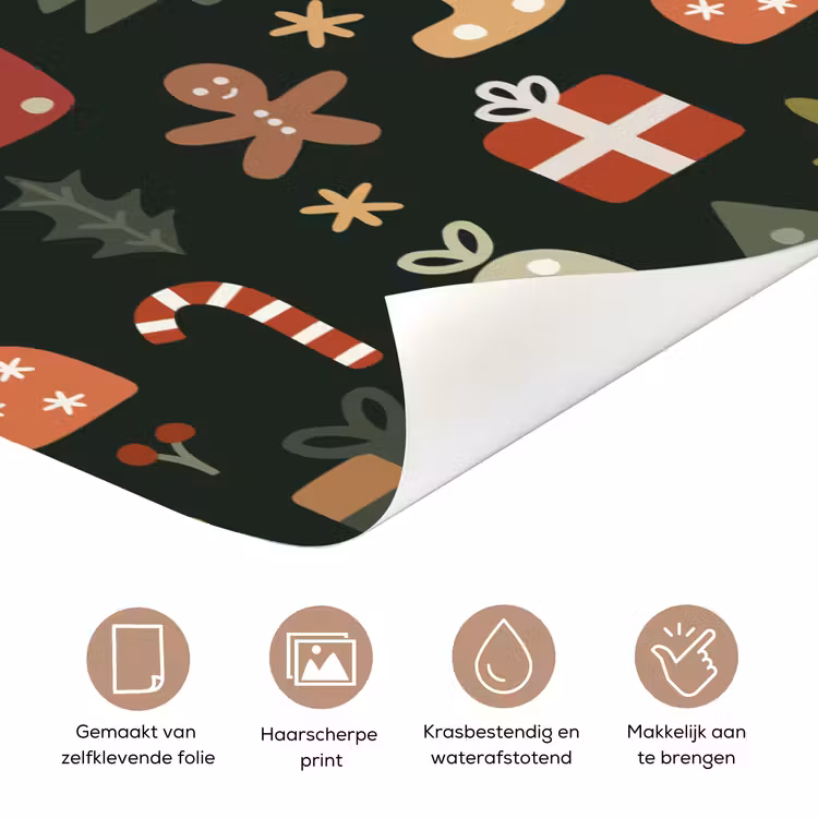 Deursticker - Illustratie - Kerstfiguren - Groen — 3