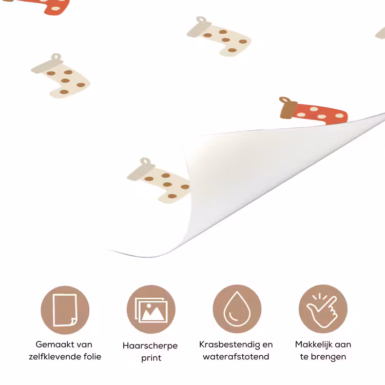 Deursticker - Illustratie - Kerstsokken - Wit — 3