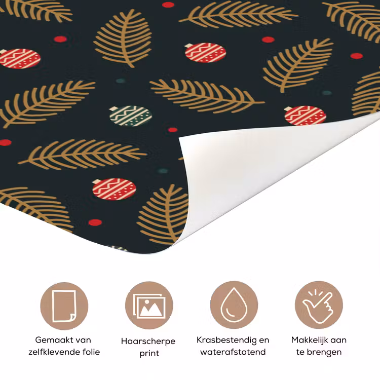 Deursticker - Patroon - Kerst - Symbolen - Groen — 3