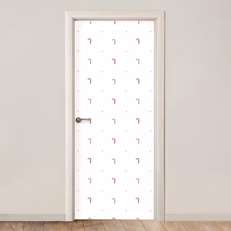 Deursticker - Patroon - Sterren - Zuurstok - Wit — 1