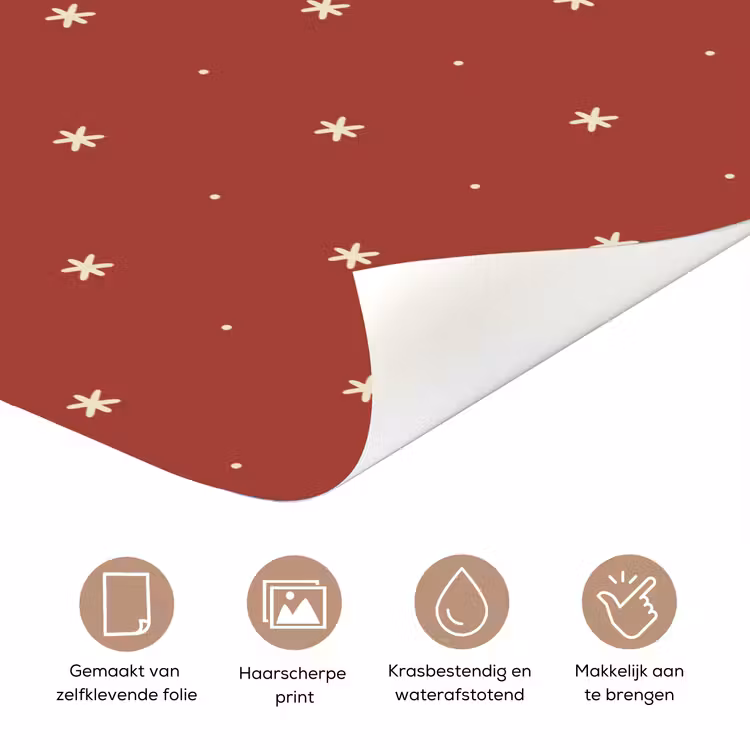 Deursticker - Patroon - Stippen - Sterren - Rood — 3