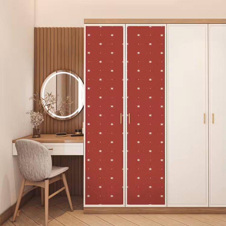 Deursticker - Patroon - Stippen - Sterren - Rood — 5