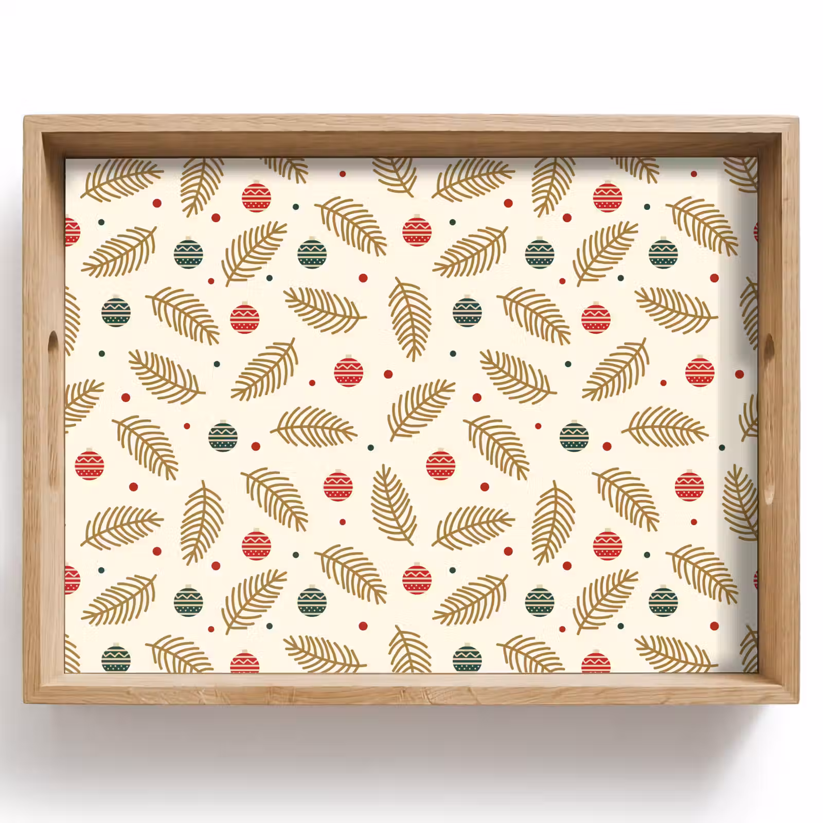 Dienblad - Patroon - Kerst - Symbolen - Beige — 1