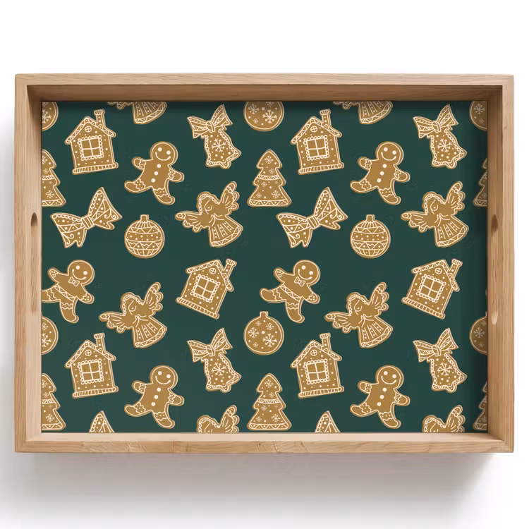 Dienblad - Illustratie - Koekjes - Groen — 1