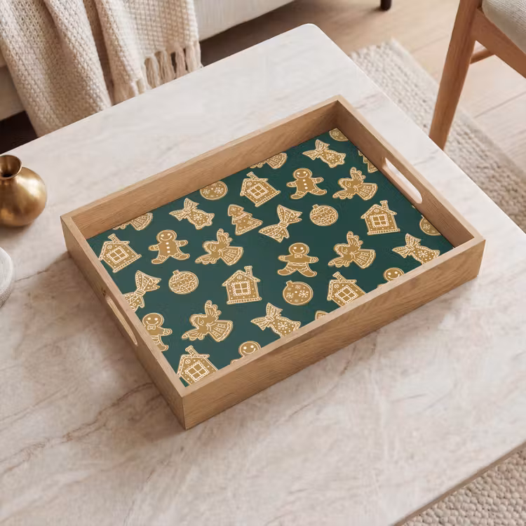 Dienblad - Illustratie - Koekjes - Groen — 2