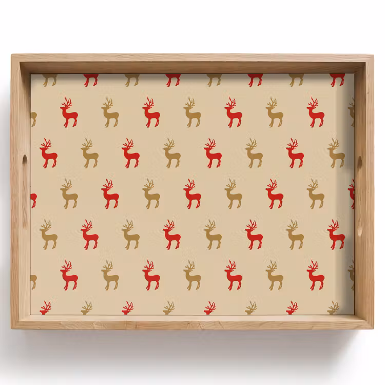 Dienblad - Patroon - Herten - Beige — 1